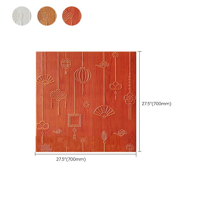 Skorter | Contemporary Wall Panels Self-Adhesive Waterproof Cartoon 3D Print Wall Covering