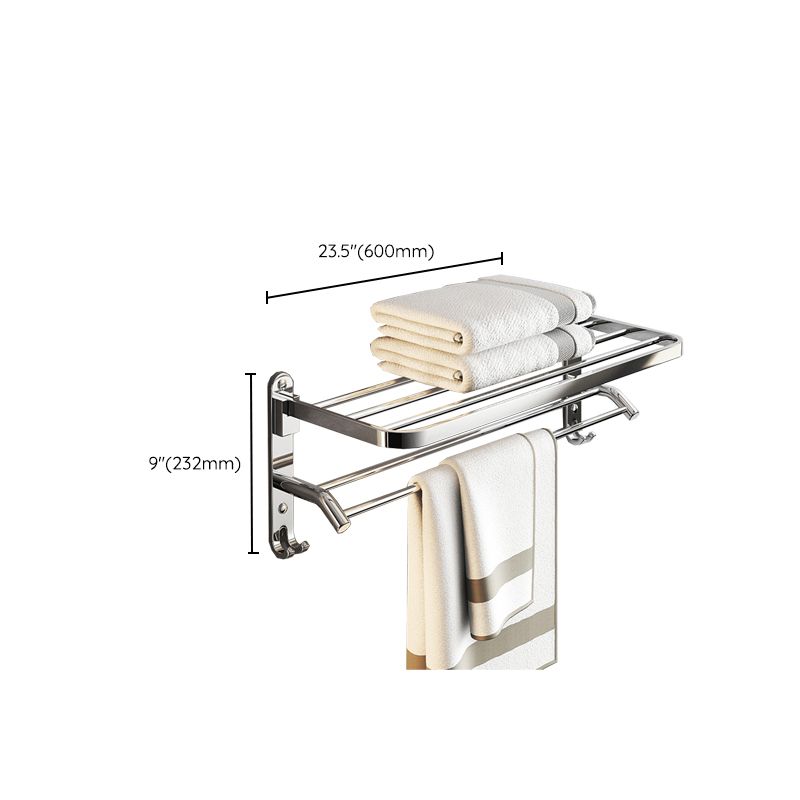 Skorter | Chrome Modern Bathroom Hardware Set Stainless Steel Towel Hook/Towel Bar & Bath Shelf