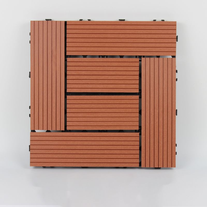 Skorter | 30 cm x 30 cm Square PVC Terrace Tiles Snap Installation Outdoor Floor Tiles