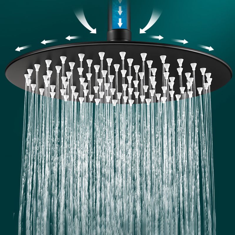 Skorter | Black round fixed shower head Modern design wall-mounted shower head