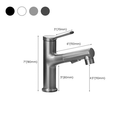 Skorter | Contemporary Vessel Faucet Copper Single Handle Low Arc Pull Down Vessel Faucet for Home