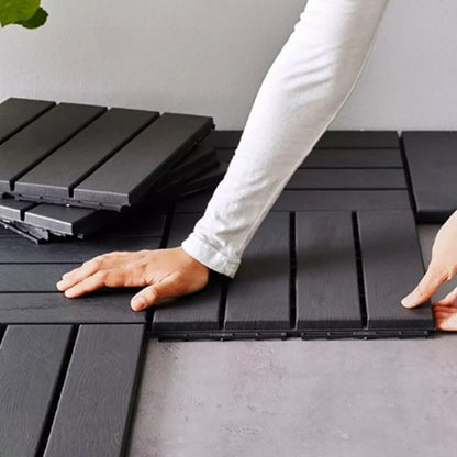 Skorter | 4-Slat 12" X 12" PVC Floor Tiles Connection Installation Floor Tiles