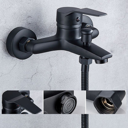 Skorter | Brass Wall-mounted Shower System Single Handle Shower with Lever Handle