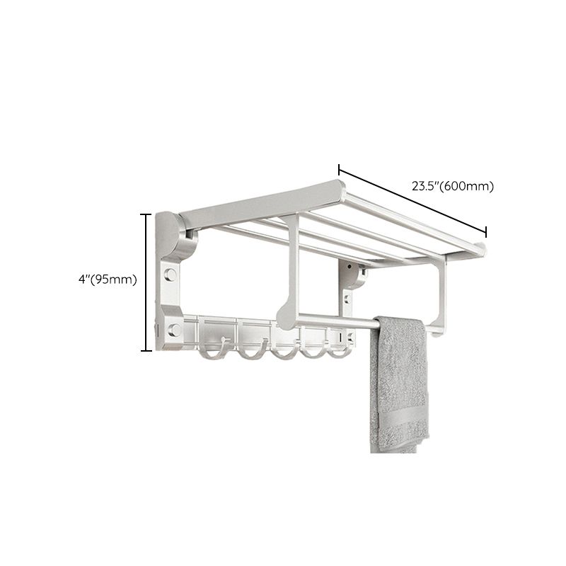 Skorter | Chrome/Black Classic Bathroom Accessories Set Modern Bath Shelf/Towel Bar & Paper Holder