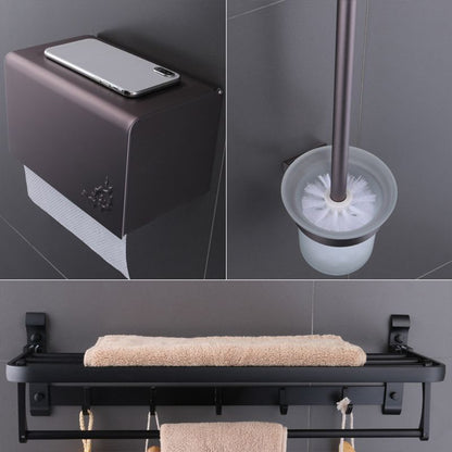 Skorter | 6-piece modern bathroom hardware set made of aluminum with towel holder/paper holder