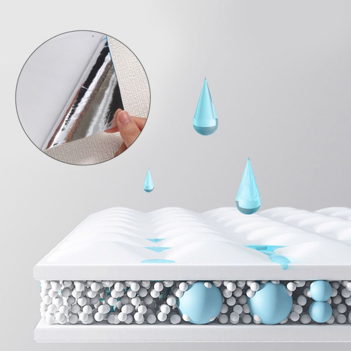 Skorter | Modern Pearl Wall Jewelry Flat Wall Access Panel Peel and Stick Thick Foam Strip