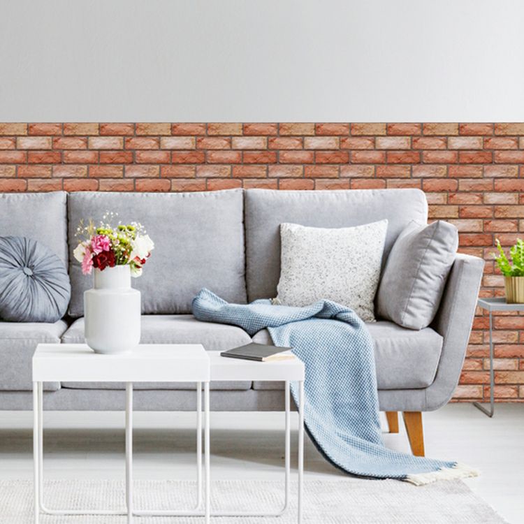 Skorter | Artificial Brick Wall Panel Country House Style Simple Living Living Room Panel Wall (5-Pack)