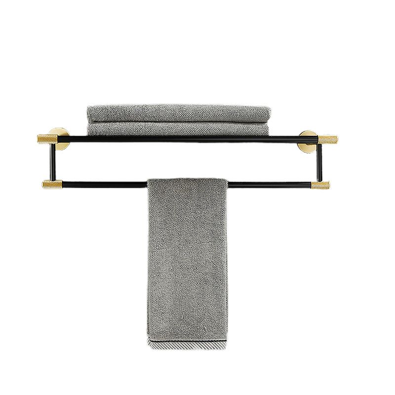 Skorter | 5-piece modern bathroom accessory set made of black brass bathroom hardware