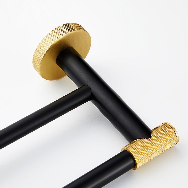 Skorter | 5-piece modern bathroom accessory set made of black brass bathroom hardware