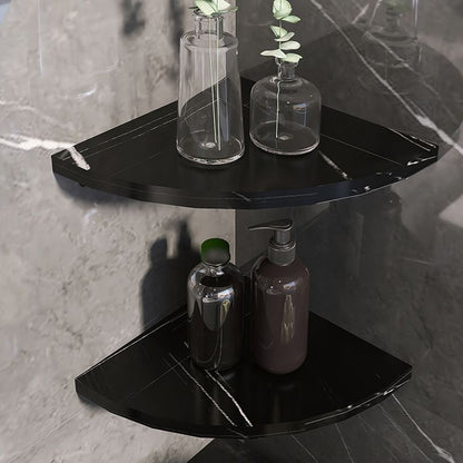 Skorter | 3-piece modern bathroom accessory set marble and metal bathroom shelf