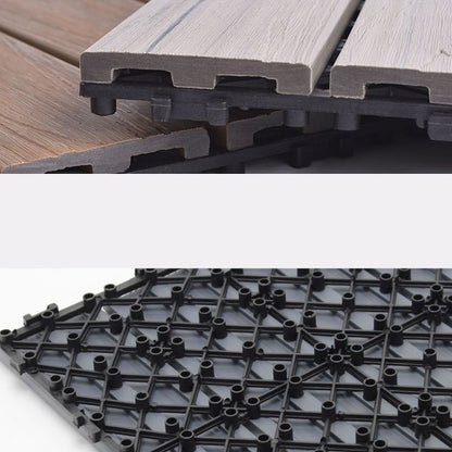 Skorter | Deck Plank drilled hardwood tiles exterior flooring