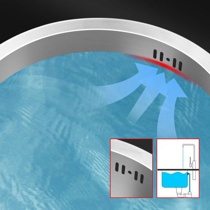 Skorter | Contemporary Style Kitchen Sink Stainless Steel Round Kitchen Sink