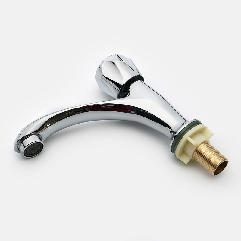 Skorter | Contemporary Centerset Faucet Knob Handle Low Arc Solid Brass Faucet