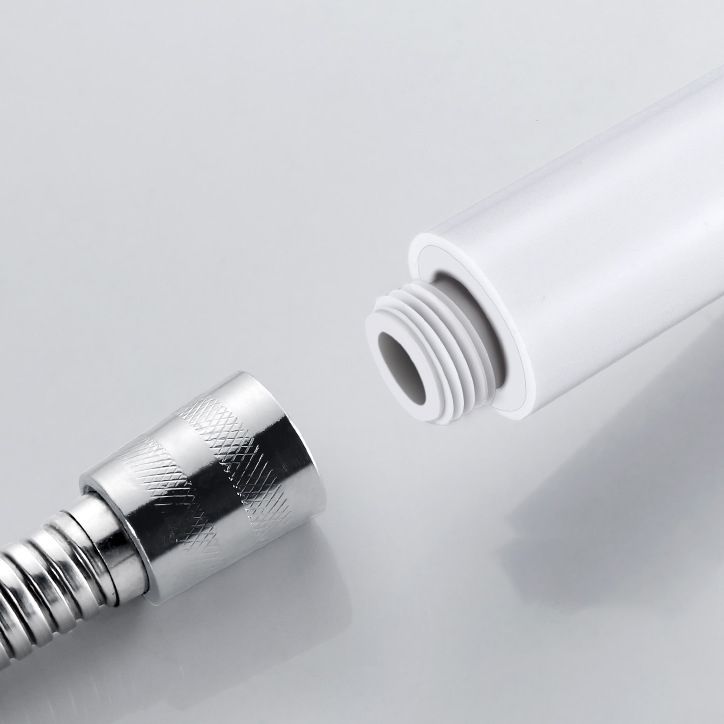 Skorter | 5 Sprays Shower Head Round Wall Mounted Plastic Wall Connector Holder Handheld Shower Head