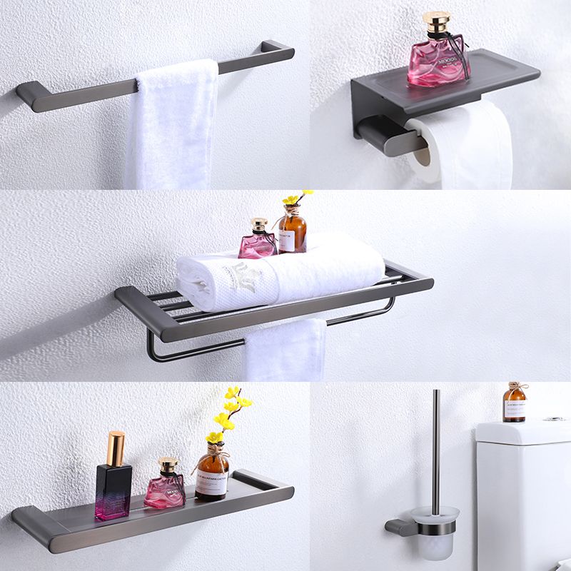 Skorter | Dark Gray Modern Bathroom Accessory Set Stainless Steel Bathroom Accessory Set