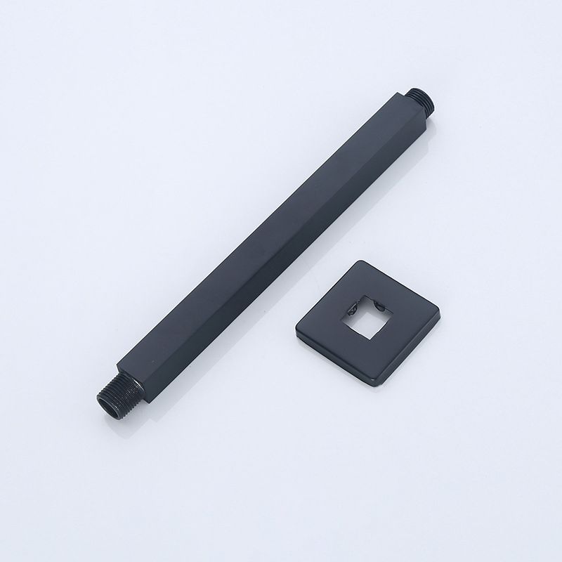 Skorter | Black Square Fixed Shower Head Modern Style Wall Mounted Shower Head