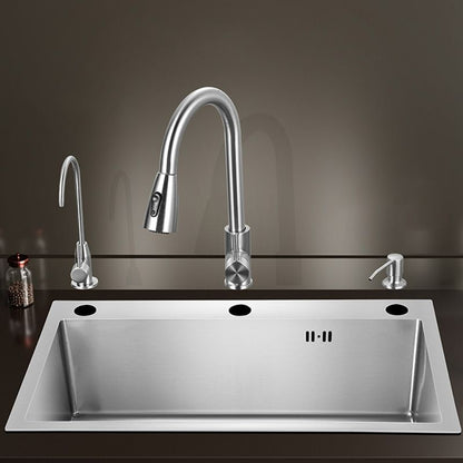 Skorter | Contemporary Style Kitchen Sink Stainless Steel Colorfast Built-in Sink