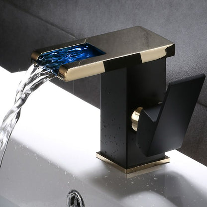 Skorter | Basin Waterfall Outlet Single Lever Tap with LED Light