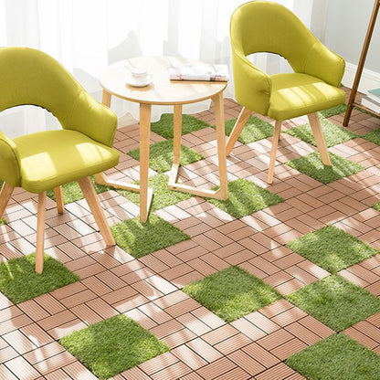 Skorter | Composite Plank Tiles Striped Pattern Square Deck Flooring Outdoor Patio