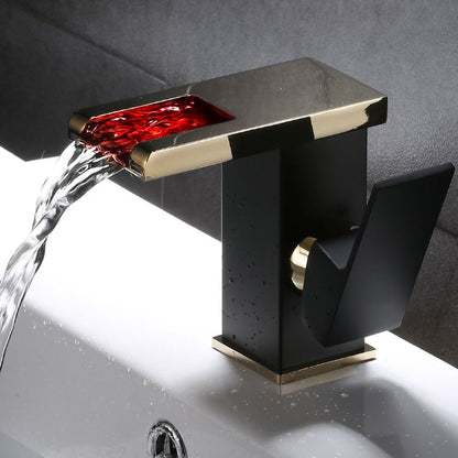 Skorter | Basin Waterfall Outlet Single Lever Tap with LED Light