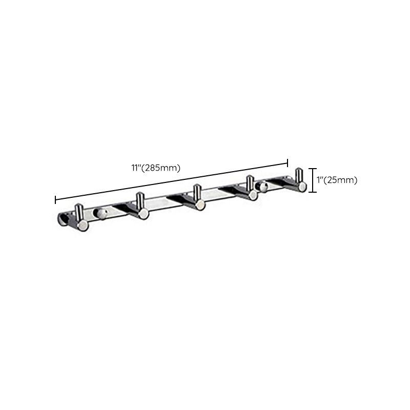 Skorter | Polished Chrome Modern Bathroom Accessory Set Silver Towel Holder/Bath Shelf
