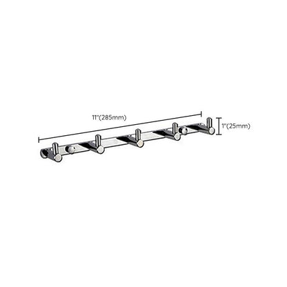 Skorter | Polished Chrome Modern Bathroom Accessory Set Silver Towel Holder/Bath Shelf