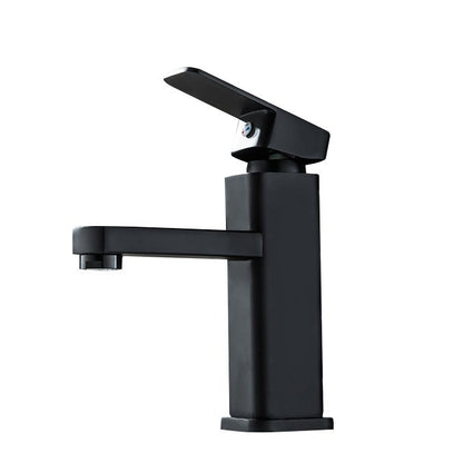 Skorter | Cubic Container Sink Faucet Simple Low Arched Bathroom Faucet with 1 Hole