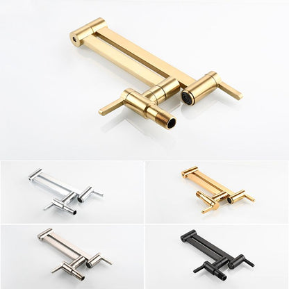 Skorter | Beautiful Wall Mounted Brass Fixtures Stain Resistant Wall Mounted Bathroom Faucet