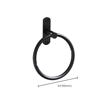 Skorter | Contemporary Bathroom Accessory Set Black Surface Bathrobe Hook/Towel Ring Bar