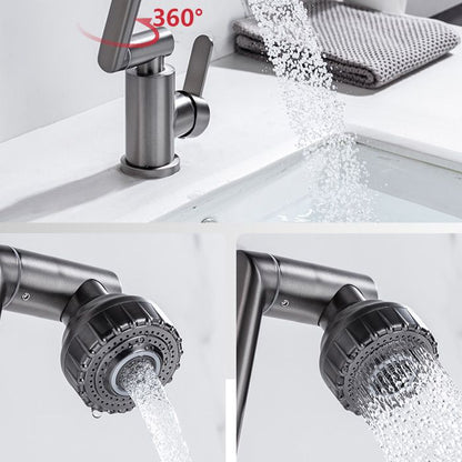 Skorter | Contemporary Centerset Faucet Lever Handles Low Arc Stainless Steel Faucet