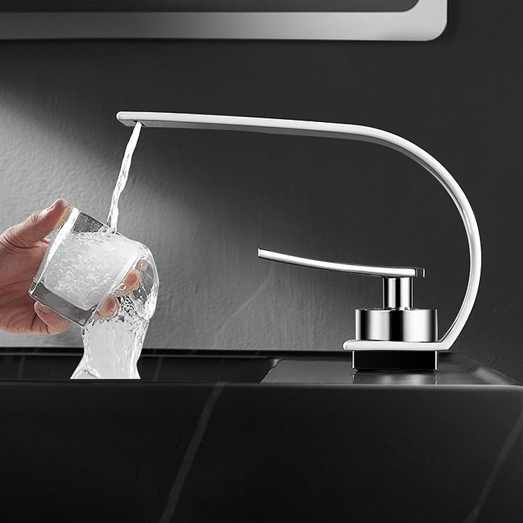 Skorter | Brass faucet waterfall spout lever handle sink faucet