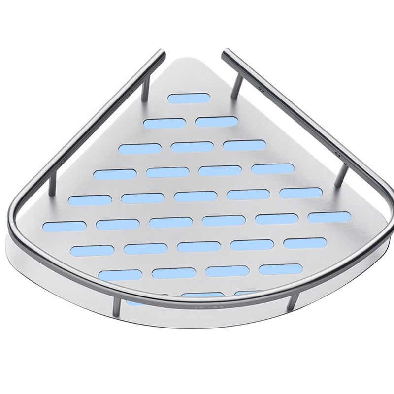 Skorter | 3-piece modern bathroom accessory set aluminum bath shelf in silver