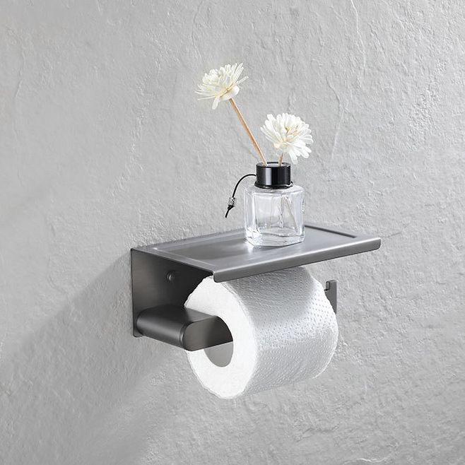 Skorter | 5-piece modern bathroom accessory set made of stainless steel with towel rail/robe hooks/toilet paper holder