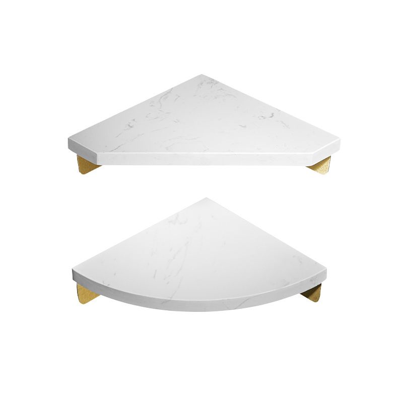 Skorter | Aluminium Bathroom Accessory Set 4 cm high Marble Bath Shelf