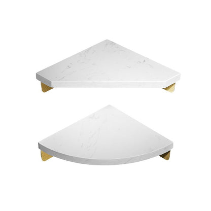 Skorter | Aluminium Bathroom Accessory Set 4 cm high Marble Bath Shelf