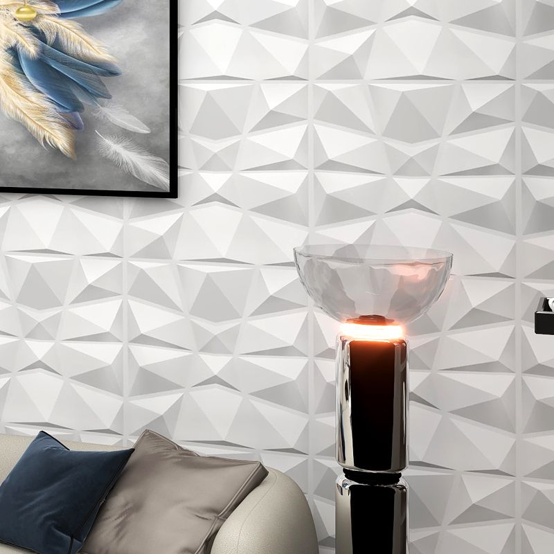 Skorter | Modern Zinc Back Wall Panel Smooth Upholstered Wall Ceiling in Black and White