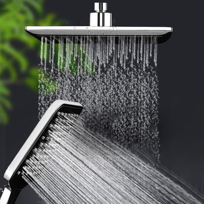 Skorter | Chrome Square Shower Head Combination Wall Mounted and Ceiling Mounted Hand Shower