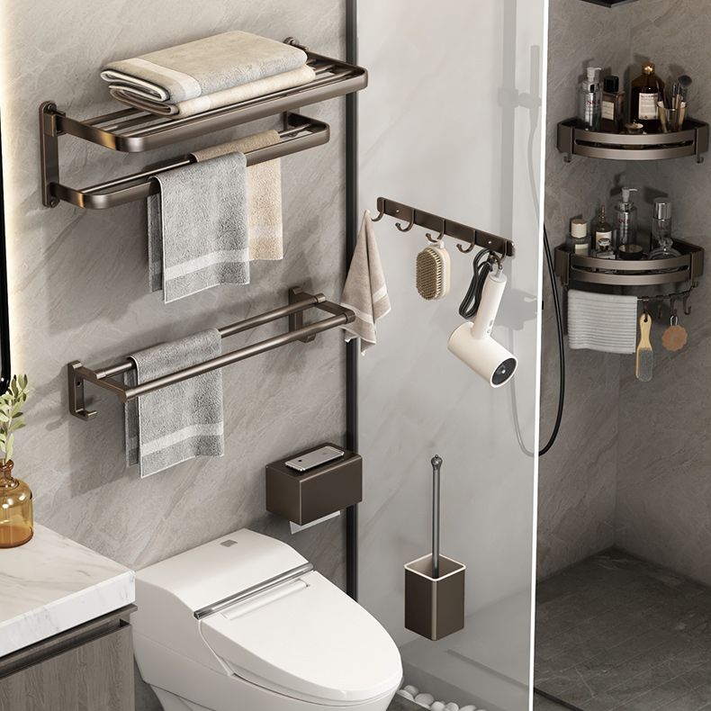 Skorter | Contemporary Bathroom Accessory Set 3-piece Bath Shelf with Hooks