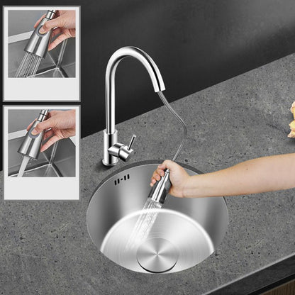 Skorter | Contemporary Style Kitchen Sink Stainless Steel Round Kitchen Sink