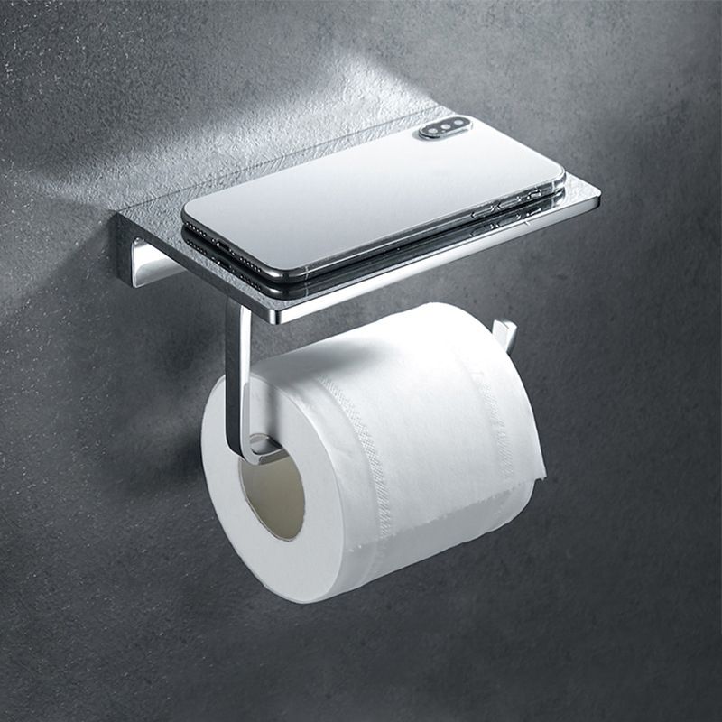 Skorter | Contemporary 2-piece Bathroom Set in Polished Chrome Stainless Steel Toilet Paper Holder