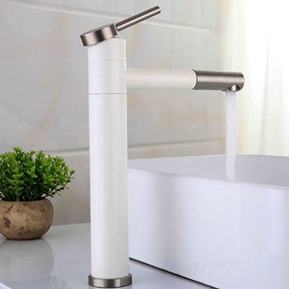 Skorter | Modern Vessel Sink Faucet Stainless Steel Single Handle Low Arc Pull Down Vessel Faucet