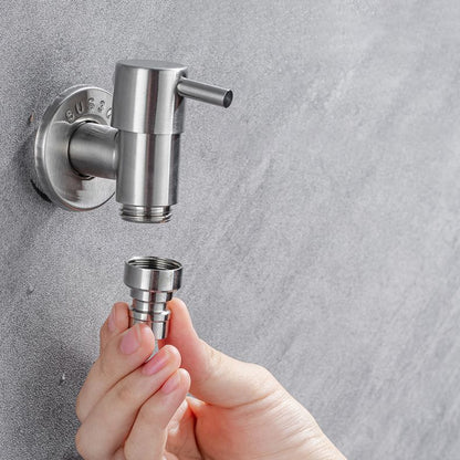 Skorter | Contemporary wall-mounted bathroom faucet with lever handles made of stainless steel