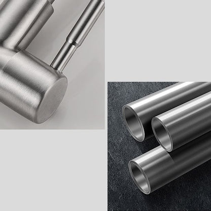 Skorter | Modern Bridge Faucet 304 Stainless Steel Knob Handle Swivel Spout Wall Mounted Faucet