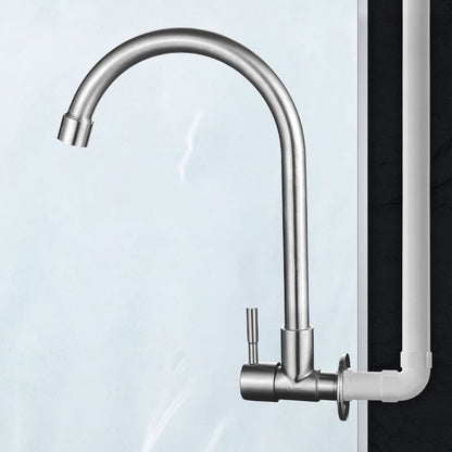 Skorter | Modern Bridge Faucet 304 Stainless Steel Knob Handle Swivel Spout Wall Mounted Faucet