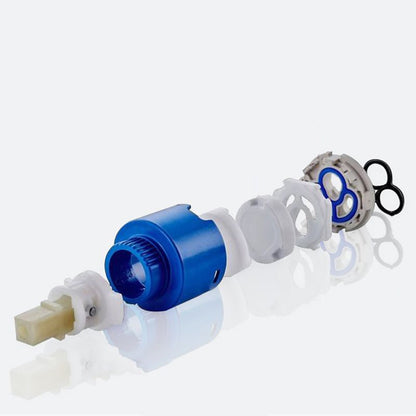 Skorter | Basic Metal Washbasin Faucet Silver Bathroom Faucet with Lever Handle