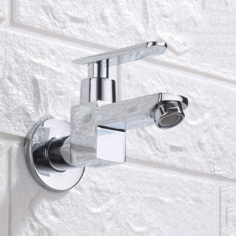 Skorter | Contemporary Wall Mounted Bathroom Faucet Lever Handles Solid Brass Faucet