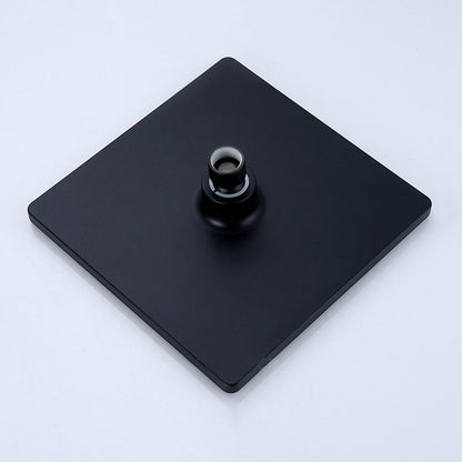 Skorter | Black Square Fixed Shower Head Modern Style Wall Mounted Shower Head
