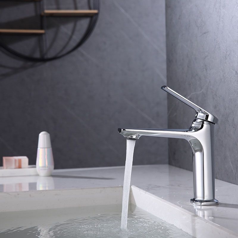 Skorter | Modern faucet brass lever handles low arc sink bathroom faucet