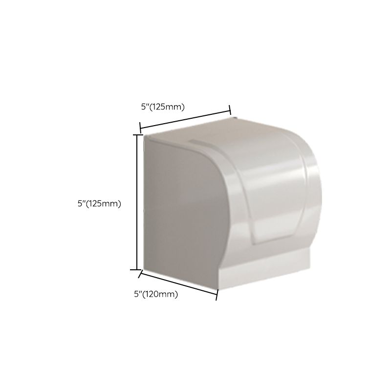 Skorter | Contemporary Bathroom Hardware Set in White with Bath Shelf/Towel Rack/Paper Holder