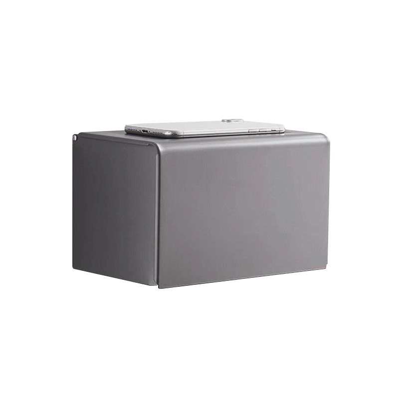 Skorter | Matt gray bathroom accessory set bathroom shelf/towel holder & paper holder included